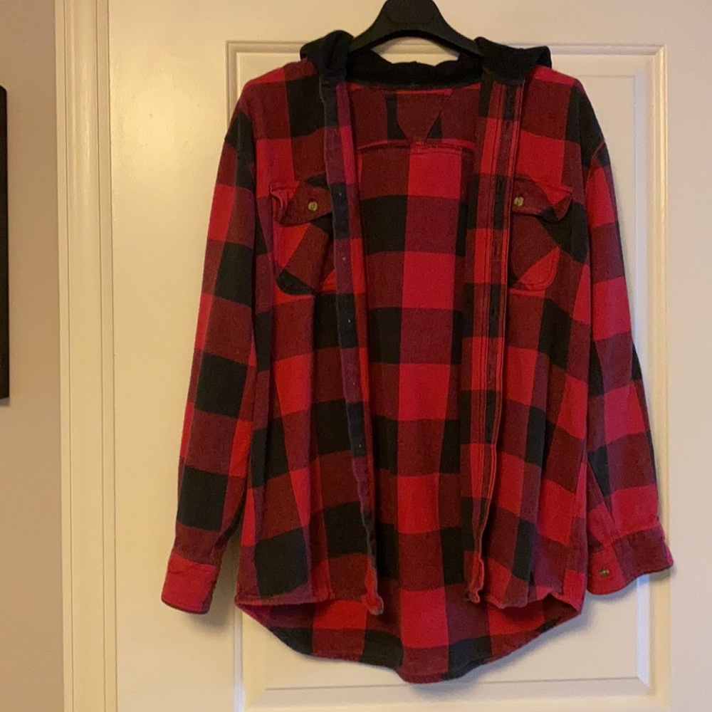 NEW Urban Outfitters Oversized Hooded Flannel